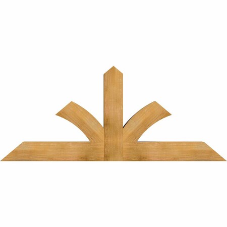 Ekena Millwork Richland Rough Sawn Timber Gable Bracket, Western Red Cedar, 72"W x 30"H x 6"D x 6"F, 10/12 Pitch GBW072X30X0606RIC00RWR